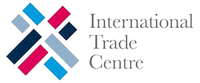 Logo of the International Trade Centre featuring multicoloured intersecting bars on the left and the organisation’s name in black text on the right, supporting initiatives like Caribbean cocoa and fine flavour cocoa. | Trinitario