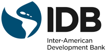 IDB logo featuring a stylised blue map and river next to bold black letters "IDB" and the text "Inter-American Development Bank," reminiscent of sustainably grown chocolate—crafted with care for progress and quality. | Trinitario