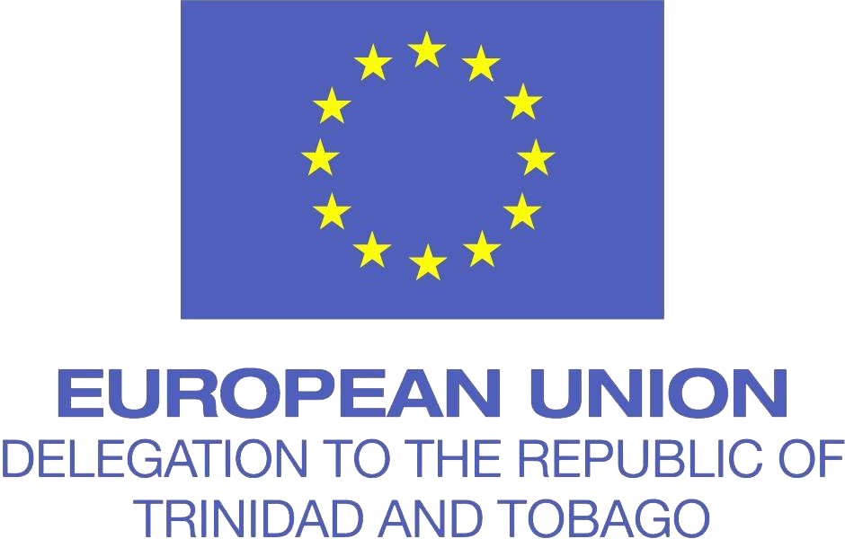 European Union flag with text: "EUROPEAN UNION DELEGATION TO THE REPUBLIC OF TRINIDAD AND TOBAGO" displayed below, highlighting support for fine flavour cocoa and hand-crafted chocolate from the region. | Trinitario