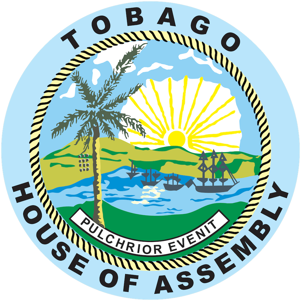 Seal of the Tobago House of Assembly featuring a palm tree, coastline, ships, sunrise, and the motto "Pulchrior Evenit" within a circular border—celebrating Tobago's heritage and its fine flavour cocoa. | Trinitario